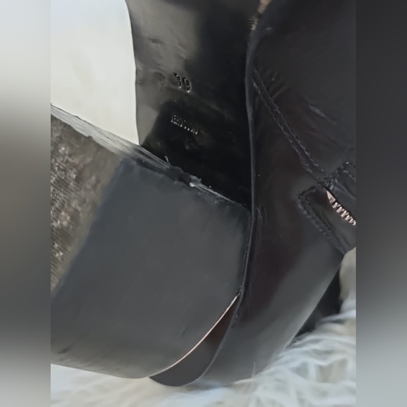 Alexander Wang Gabi Black Leather Ankle Boot Size 8.5 or 39🌴 - Picture 8 of 10